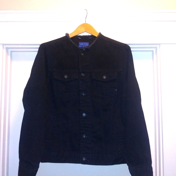zara black jean jacket mens